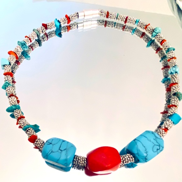 Vintage Silver Turquoise and coral - 1970s - Picture 5 of 5